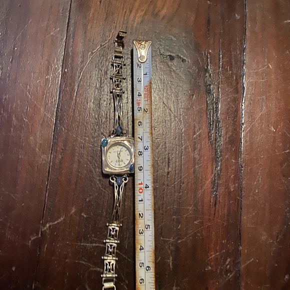 Hand made local artists Sterling and black Opal watch - Picture 4 of 5